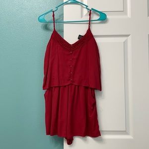 Red Spaghetti Romper